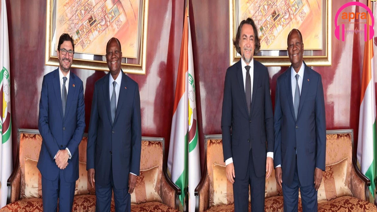 Les ambassadeurs d’Italie et d’Espagne font leurs adieux au Président Alassane Ouattara.