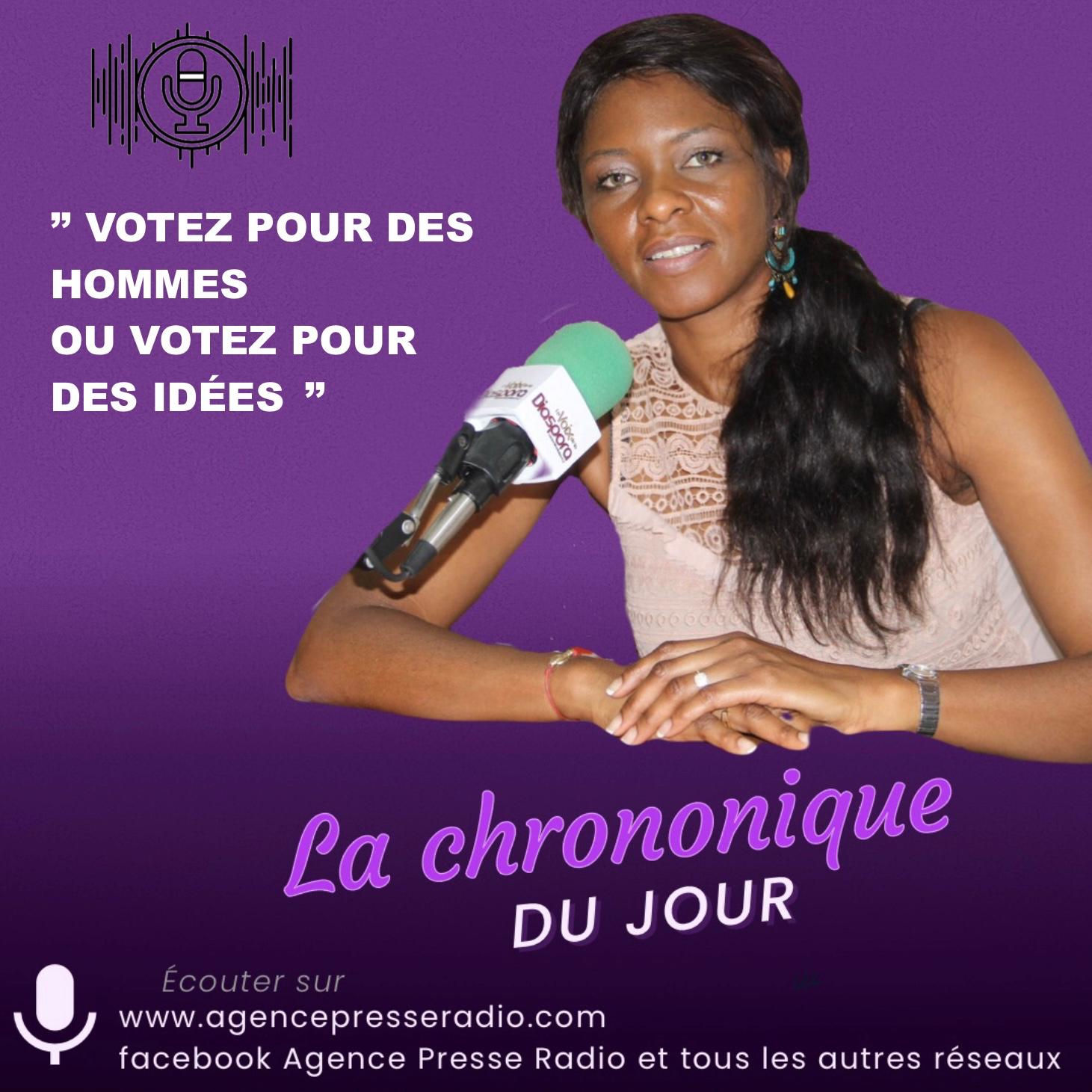 Votez pour des hommes ou votez pour des idées.