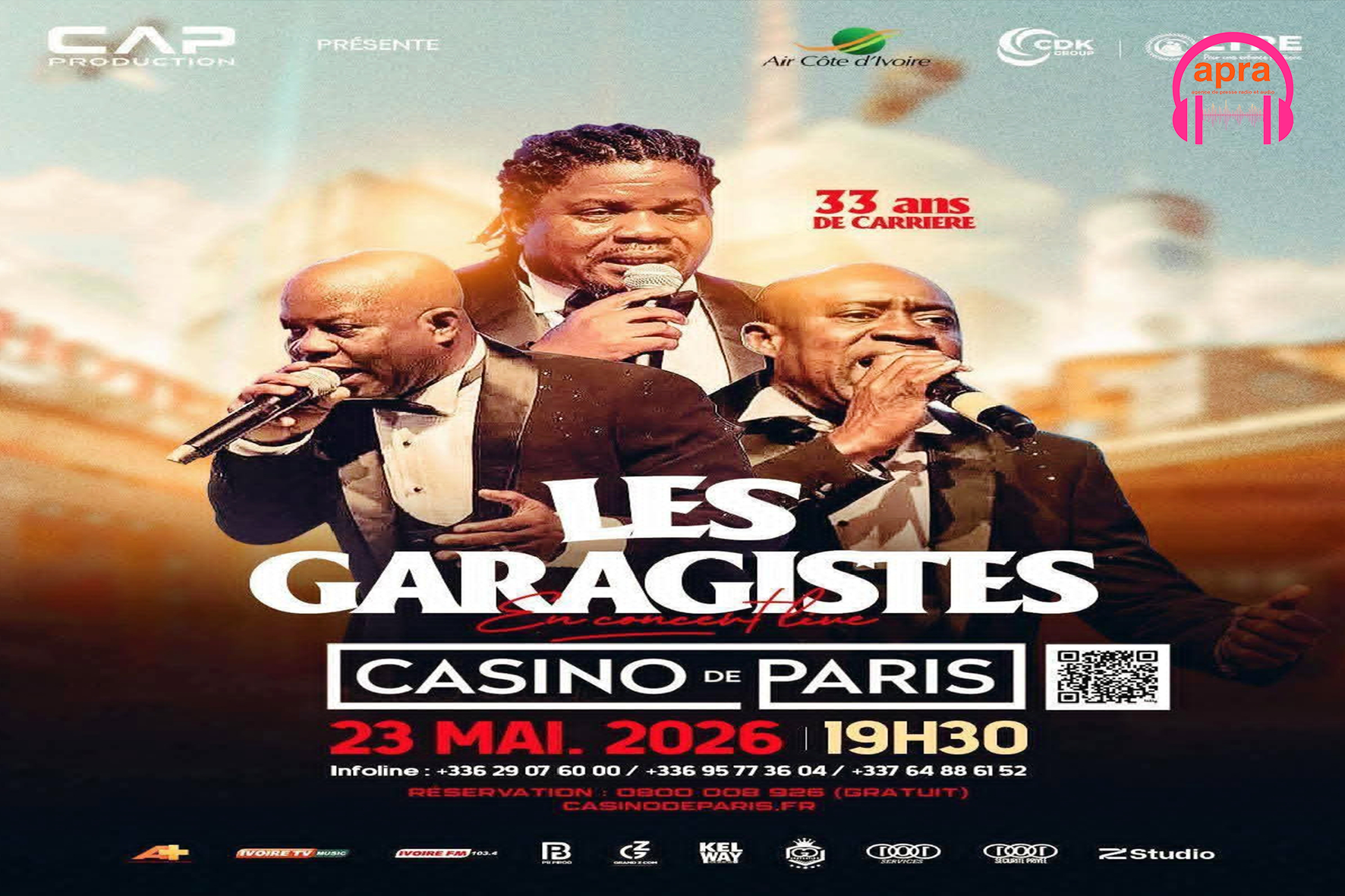 MUSIQUE / Les Garagistes enflamment la ville lumière : 33 ans de Zouglou célébrés au Casino de Paris !