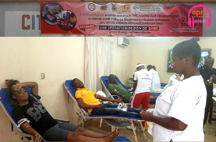 Santé : don de sang à la cité universitaire des 220 logements d’Adjamé.