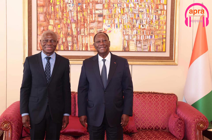Entretien de Alassane Ouattara avec Gilbert Houngbo, Président du (FIDA)