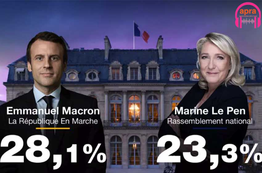 Le Pen et Macron au second tour lors de la Présidentielle en France.