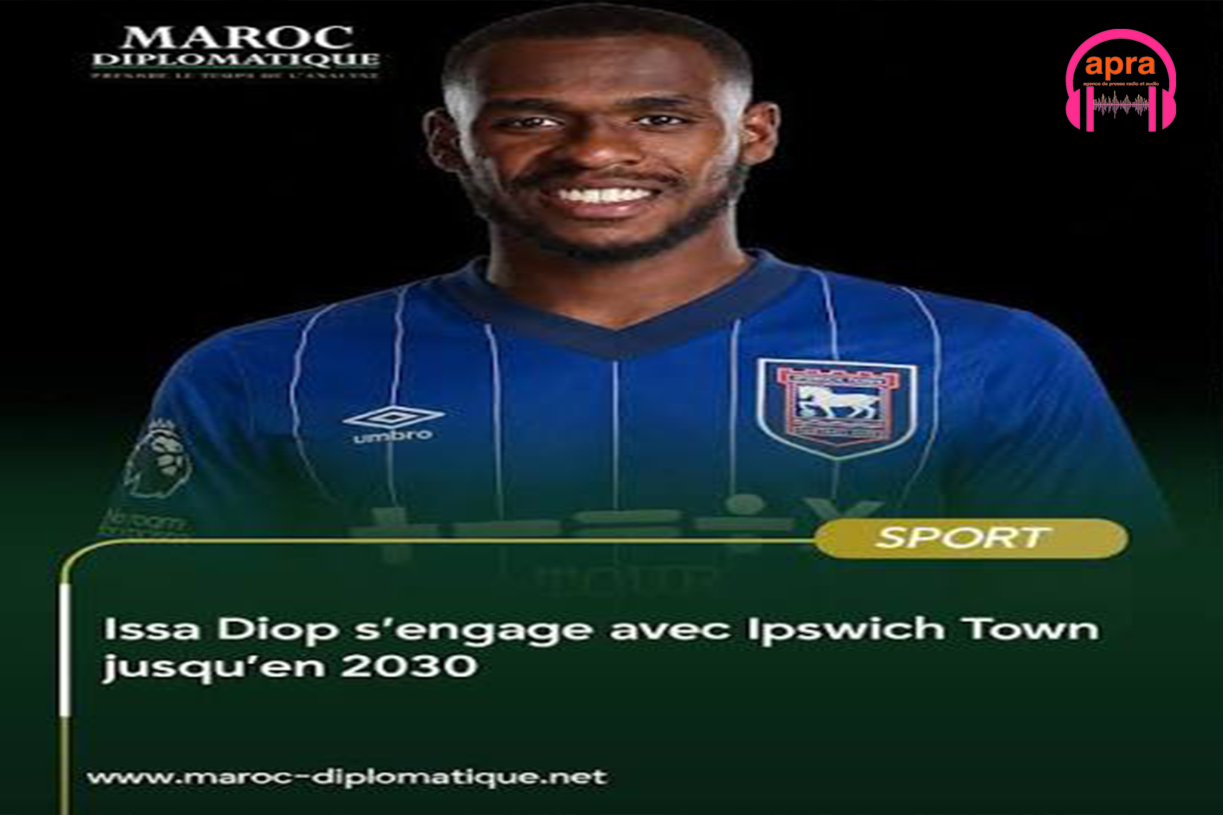 Sport / football : Mercato, Issa Diop rejoint le promu Ipswich Town.