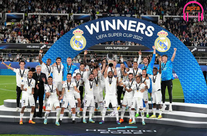 Football : le Real Madrid remporte la Supercoupe UEFA face à l'Eintracht Francfort.